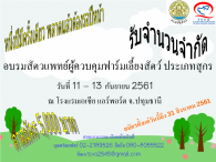 อบรมสัตวแพทย์ผู้ควบคุมฟาร์มเลี้ยงสัตว์ ประเภทสุกร